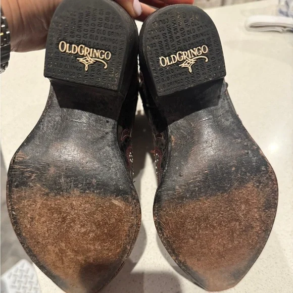 Old Gringo Black and Red Leather Boots - Picture 6 of 15